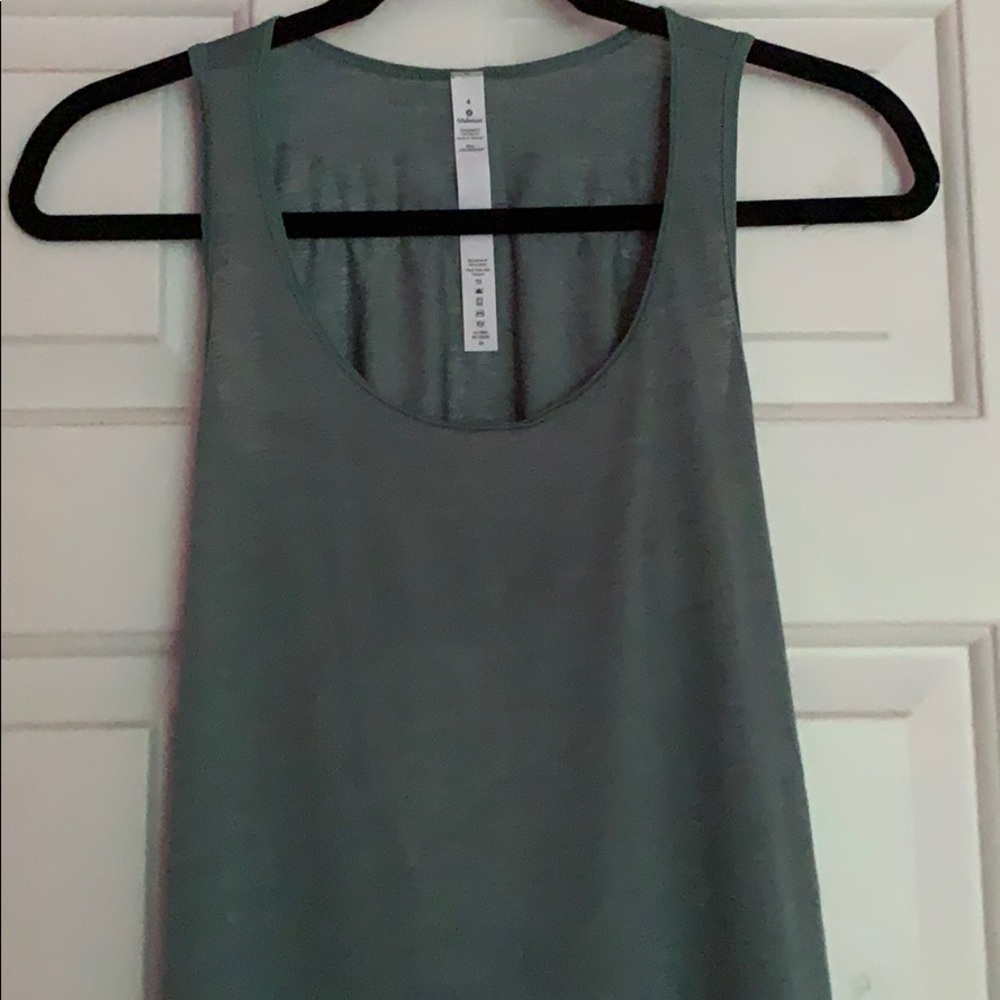 Lululemon green open back tank